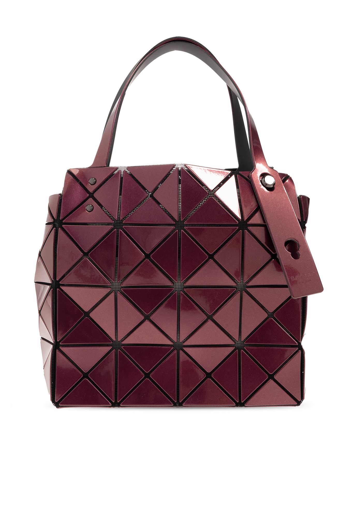 Burgundy Bag with geometric pattern Bao Bao Issey Miyake Vitkac